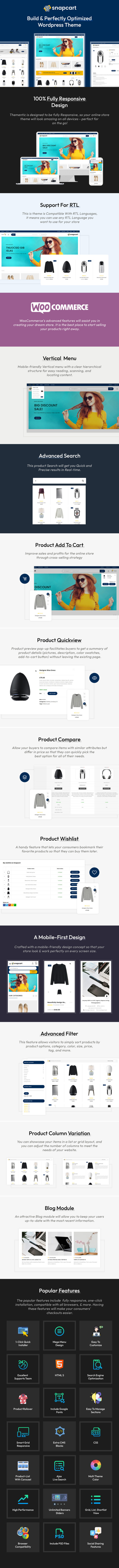 Snapcart - The Mega Shop Responsive WooCommerce Theme - Features Image 1