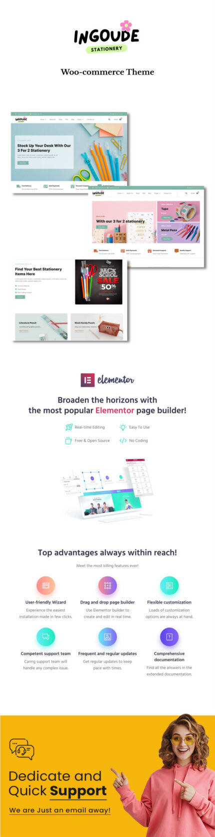 Ingoude - Stationery Store Woo-Commerce Theme - Features Image 1