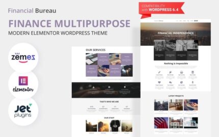 Financial Bureau - Finance Multipurpose Modern WordPress Elementor Theme