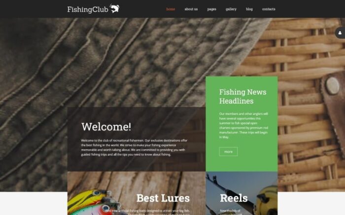 Fishing Responsive Joomla Template