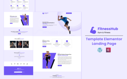 FitnessHub - Gym and Fitness Elementor Landing Page Template