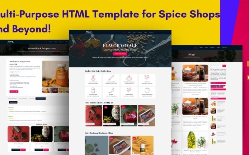 FlavorFusion, Multi-Purpose HTML Template for Spice Shops and Beyond!