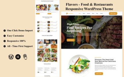 Flavors - Food & Restaurants  Responsive WordPress Theme