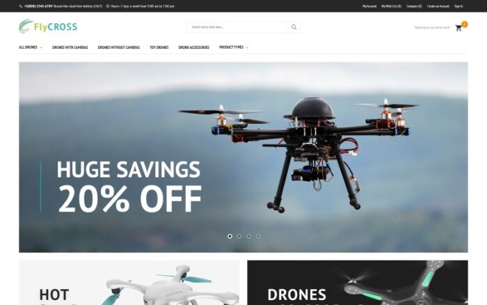 FlyCross - Drones Store Magento Theme