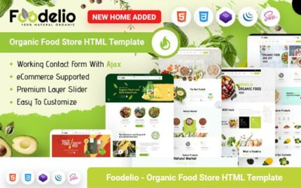 Foodelio - Organic Grocery Nutrition Bio Food Store Shop RTL Responsive HTML Template