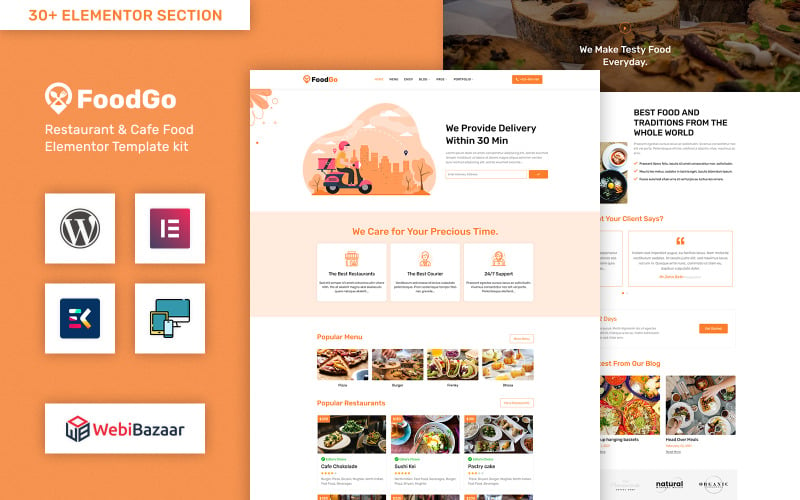 FoodGo - Food & Grocery Local Business Delivery WordPress Theme