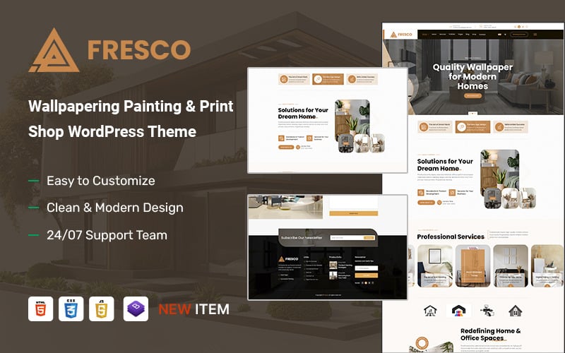 Fresco – Wallpapering Painting & Print Shop WordPress Theme