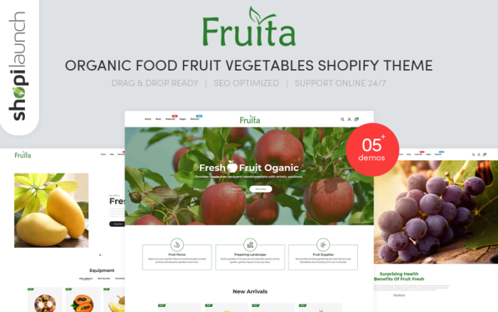 Fruita - Organic Food Fruit Vegetables Shopify Theme