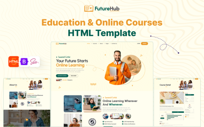 FutureHub – Online Course & Education HTML5 Website Template