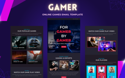 Gamer – Online Games Email Template