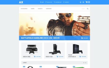 Games and Consoles Store OpenCart Template