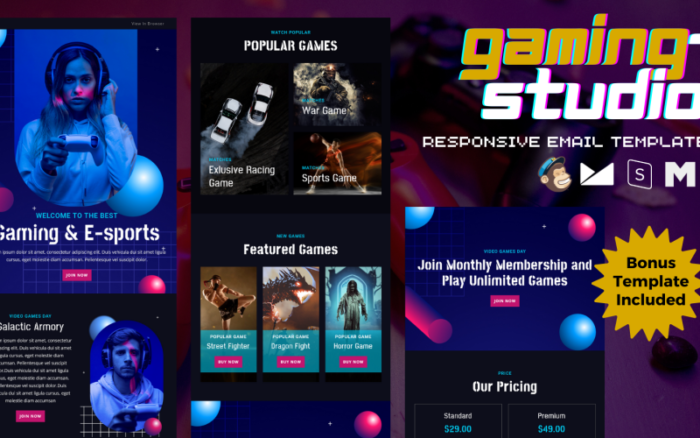 Gaming Studio – Responsive Email Template