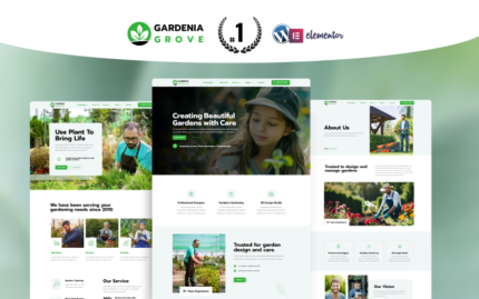 Gardenia - Gardening WordPress Elementor Template kit