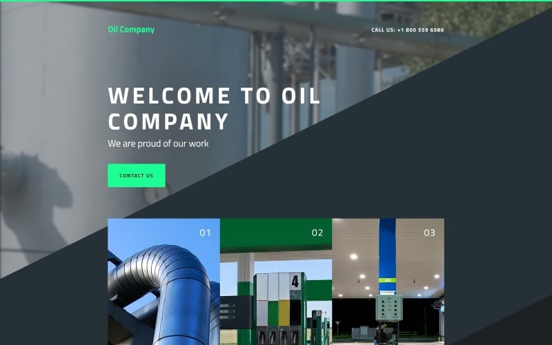 Gas & Oil Responsive Landing Page Template