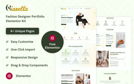 Gisselle - Fashion Designer Portfolio Elementor Kit