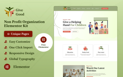 Give Good Non Profit Organization WordPress Website