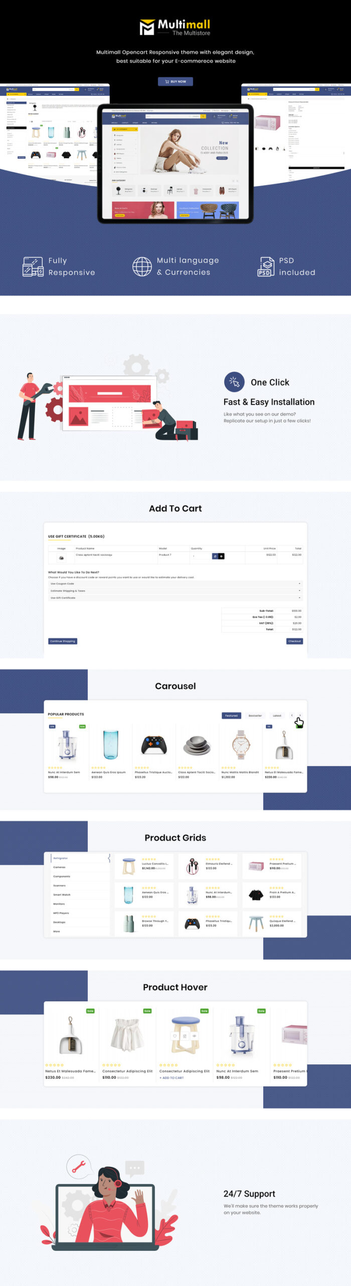 Multimall - Fashion Store OpenCart Template - Features Image 1