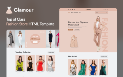 Glamour: Elevate Your Online Fashion / Clothing Store with This Stylish HTML Template