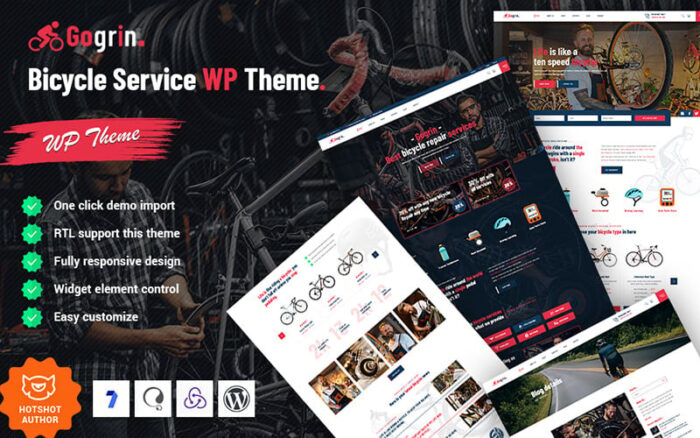 Gogrin - Bicycle Service WordPress Theme