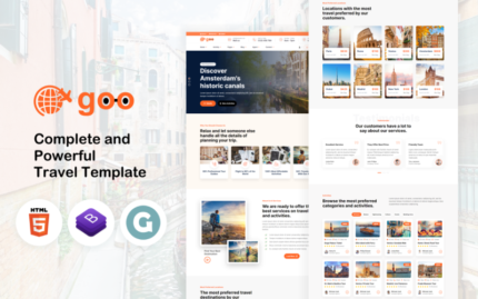 Goo Travel - Travel Booking and Agency Website Template