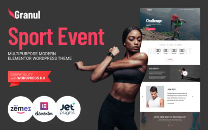 Granul - Sport Event Multipurpose Modern WordPress Elementor Theme