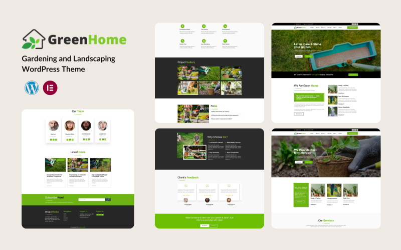 GreenHome - Gardening and Landscaping WordPress Theme