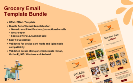 Grocery HTML Email Template – Perfect for Grocery Stores and Supermarkets