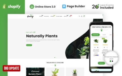 Growup - Organic Garden Store Shopify Theme