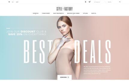 Hair Salon Ecommerce Template - StyleFactory PrestaShop Theme