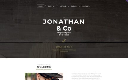 Hair Salon Responsive Website Template