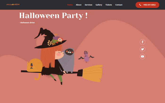 Halloween Party Elementor Template Kit