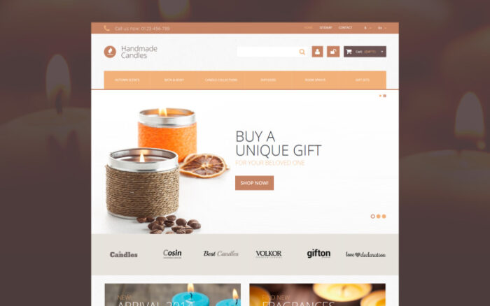 Handmade Candles PrestaShop Theme