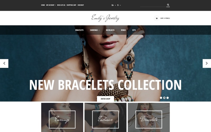 Handmade Jewelry OpenCart Template