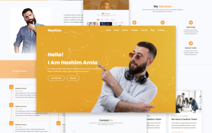 Hashim Personal Portfolio HTML5 Landing Page Template