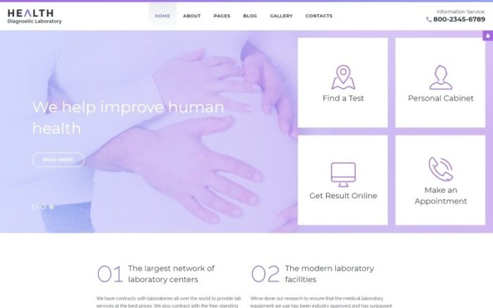 Health Diagnostic Laboratory Joomla Template