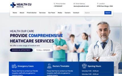 Healthcu - Health and Medical HTML Website Template