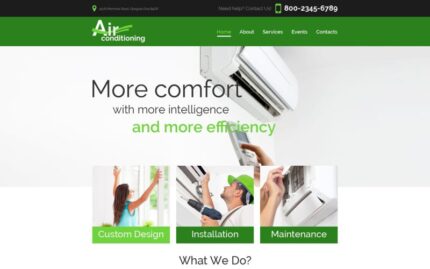 Heating  Air Conditioning Co Website Template