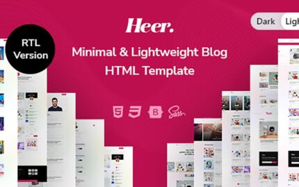 Heer - Minimal & Lightweight Blog HTML Template