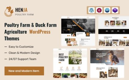 Henja – Poultry Farm & Duck Farm, Agriculture  WordPress Themes