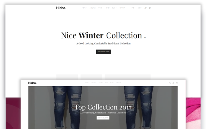 Hidro - Minimal eCommerce Website Template