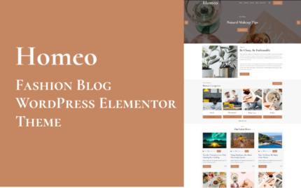 Homeo - Fashion  Blog WordPress Elementor Theme