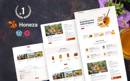 Honeza — Organic Honey Store Elementor Template Kit.