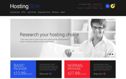 Hosting Responsive Magento Theme