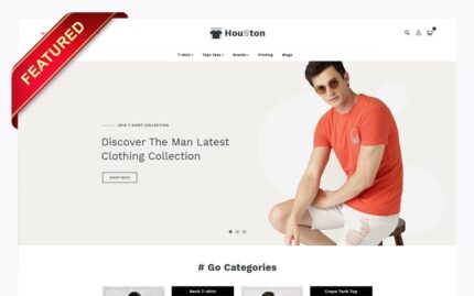 Houston T-Shirt Shop OpenCart Template