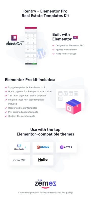 Rentry - Elementor Pro Real Estate Templates Kit - Features Image 1