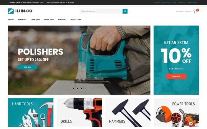 Illin.co - Tools & Equipment Magento Theme