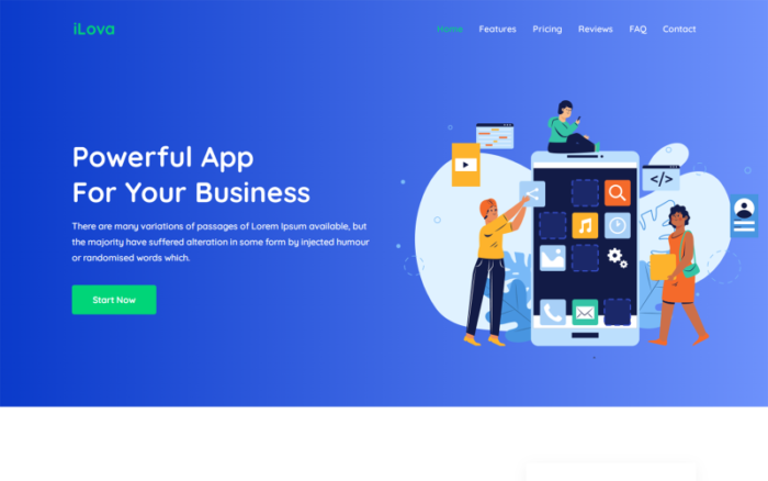 Ilova App Landing Page HTML5 Template