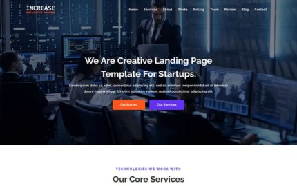 Increase - SEO & Digital Marketing Landing Page Template