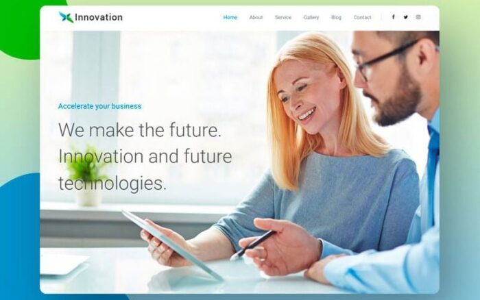 Innovation Rival Business Corporate WordPress theme