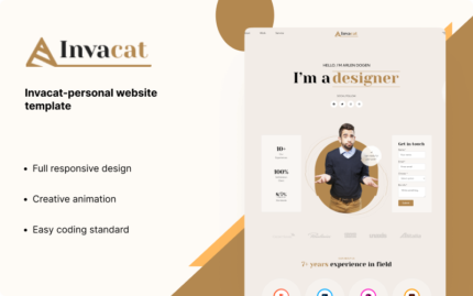 Invacat- Personal Website Template